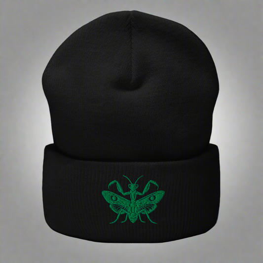 Queen Praying Mantis Embroidered Beanie