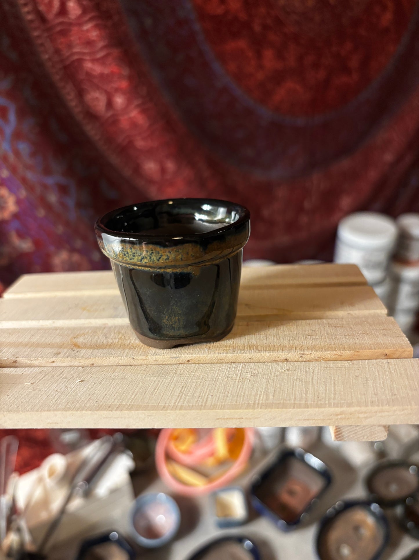 Handmade stoneware pot