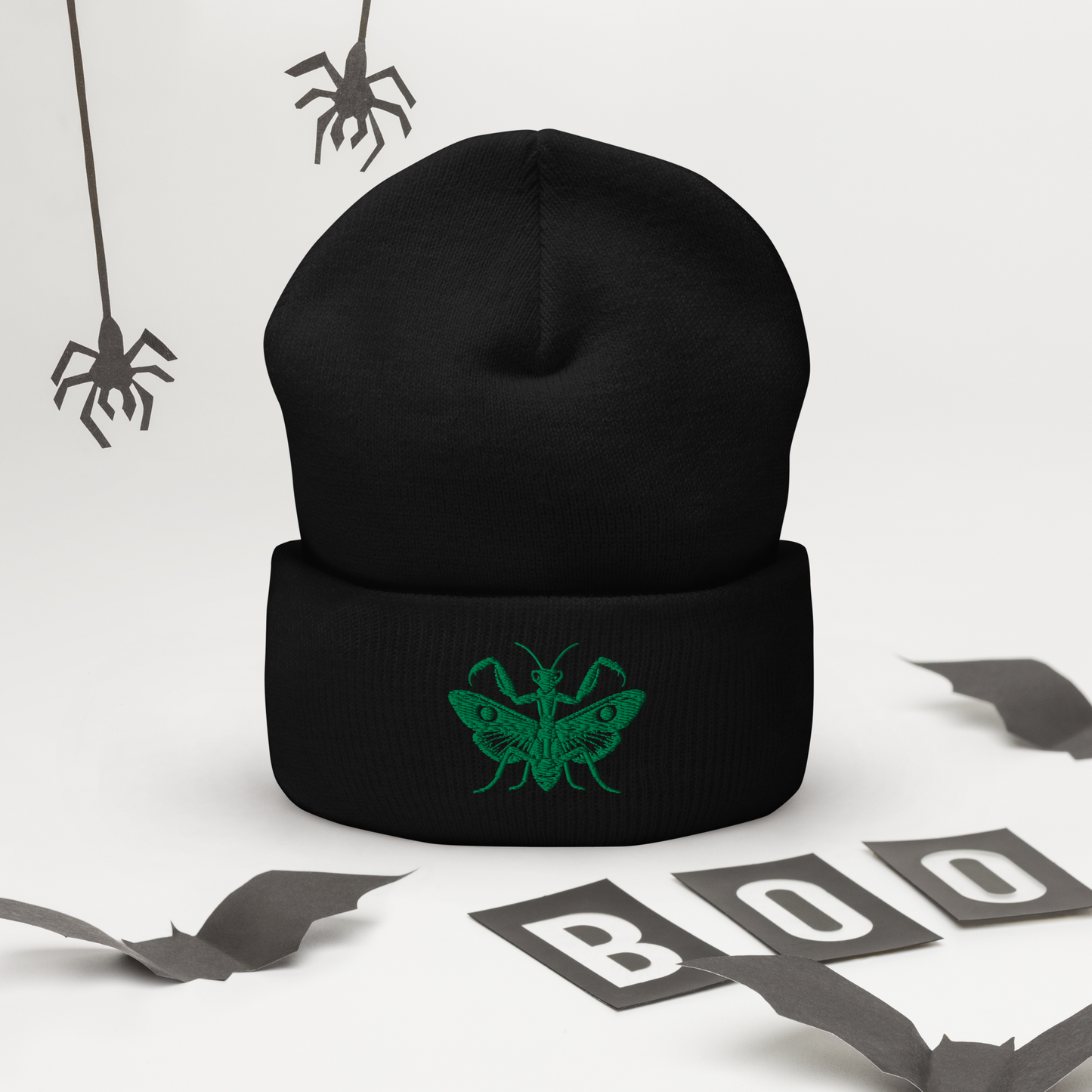 Queen Praying Mantis Embroidered Beanie